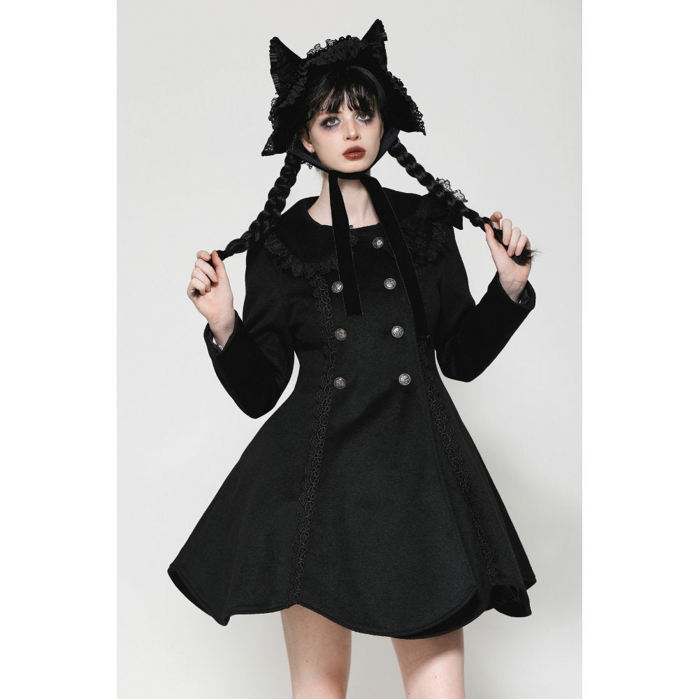 Dark in Love Fia Velvet Bonnet with Cat Ears