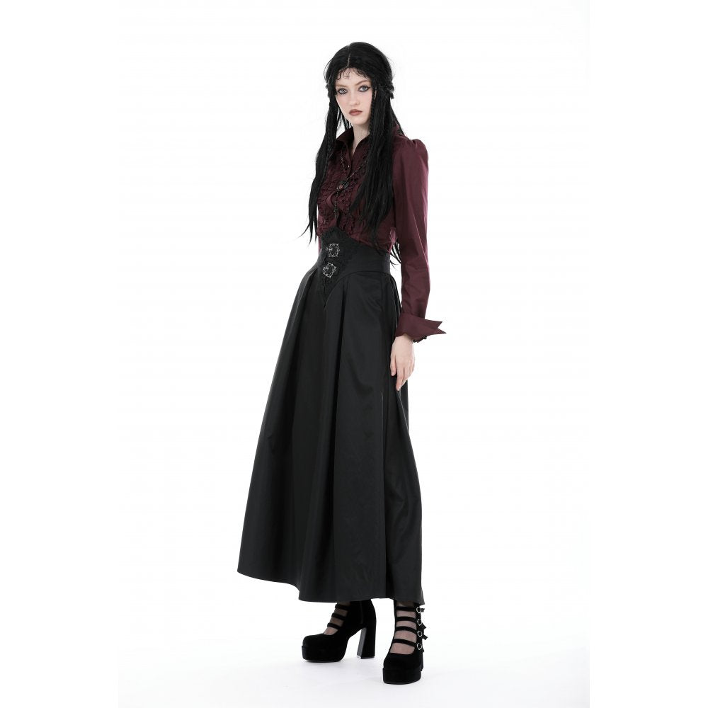 Dark In Love Esmerée Blouse - Red - Kate's Clothing