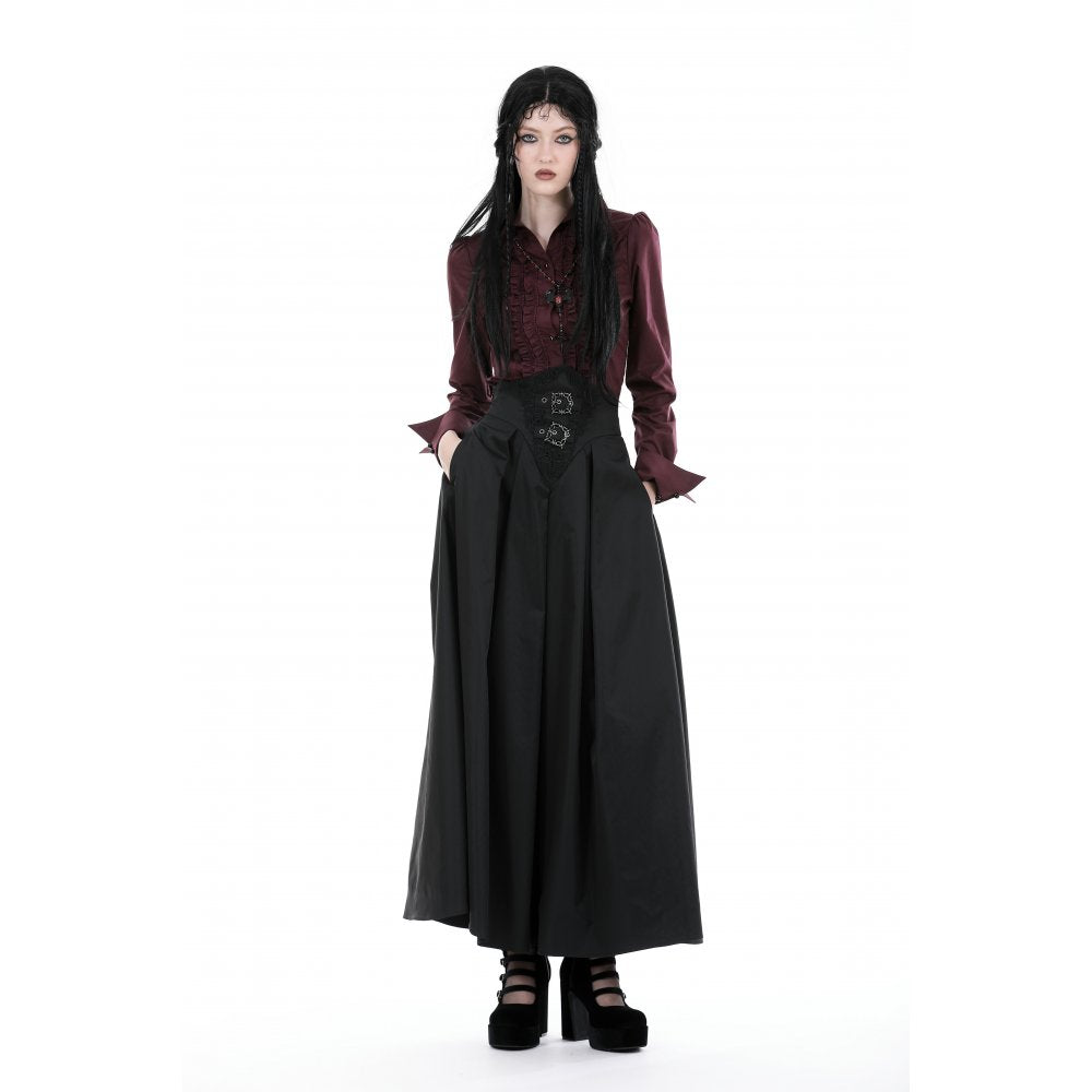 Dark In Love Esmerée Blouse - Red - Kate's Clothing