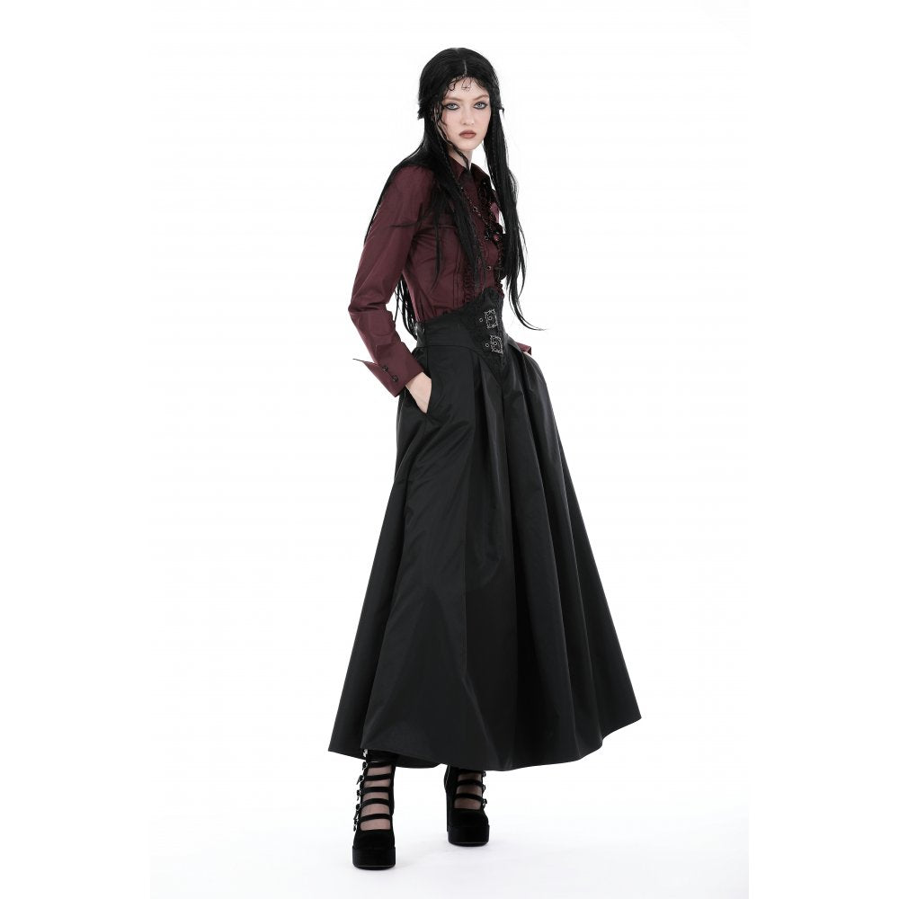 Dark In Love Esmerée Blouse - Red - Kate's Clothing