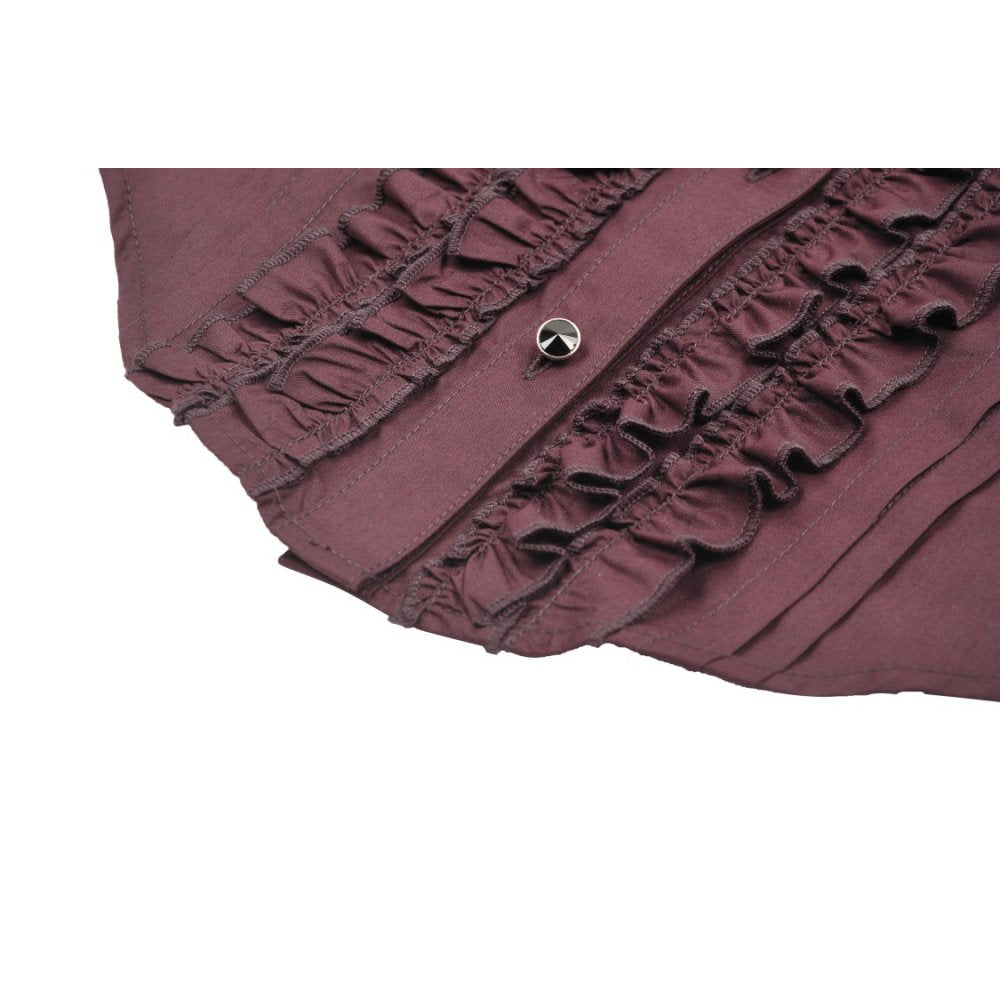 Dark In Love Esmerée Blouse - Red - Kate's Clothing