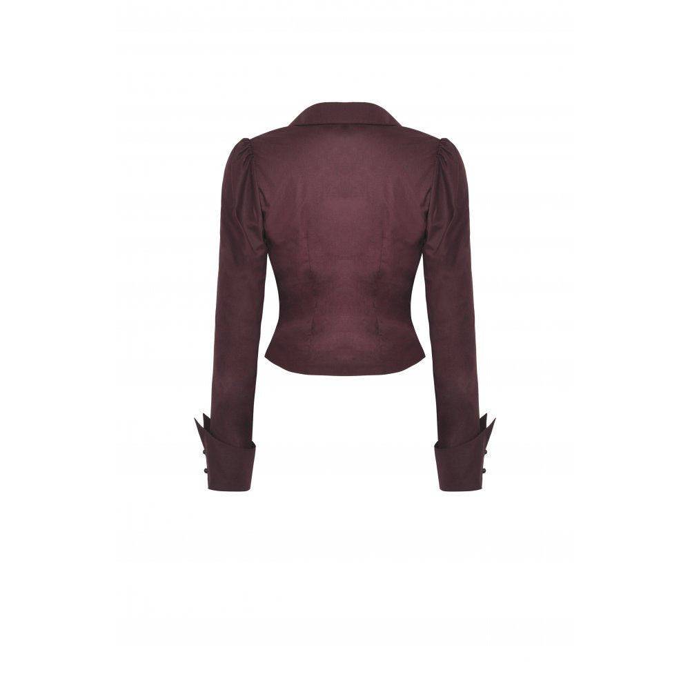 Dark In Love Esmerée Blouse - Red - Kate's Clothing