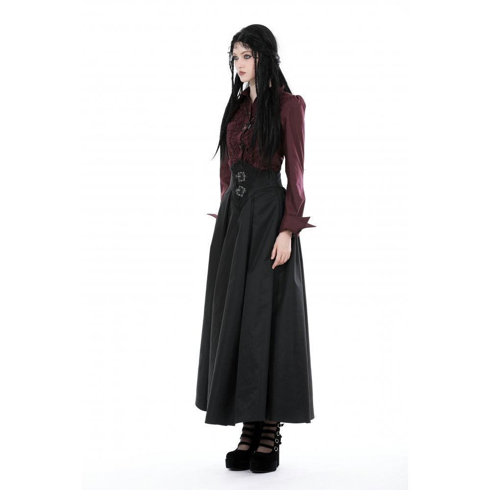 Dark In Love Esmerée Blouse - Red - Kate's Clothing
