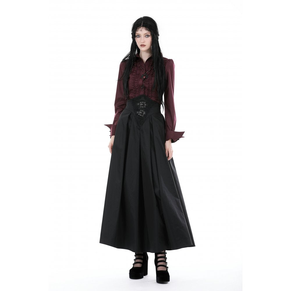 Dark In Love Esmerée Blouse - Red - Kate's Clothing