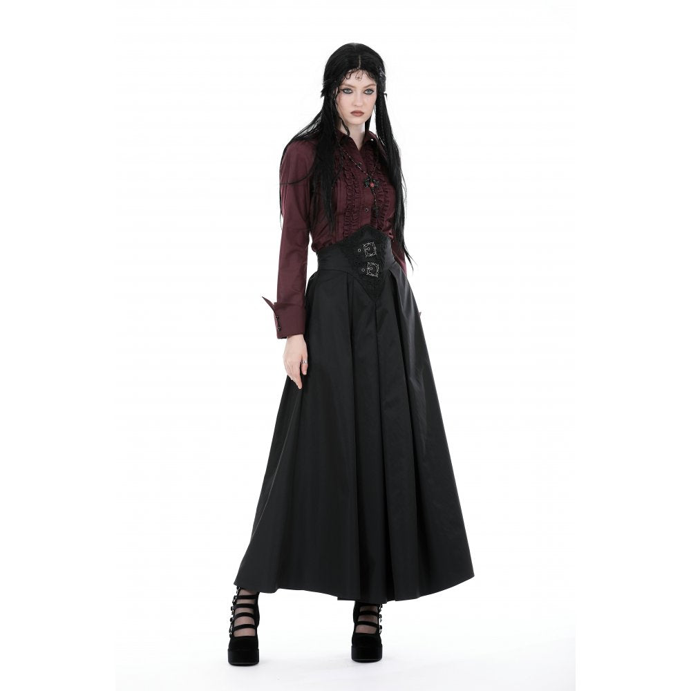 Dark In Love Esmerée Blouse - Red - Kate's Clothing