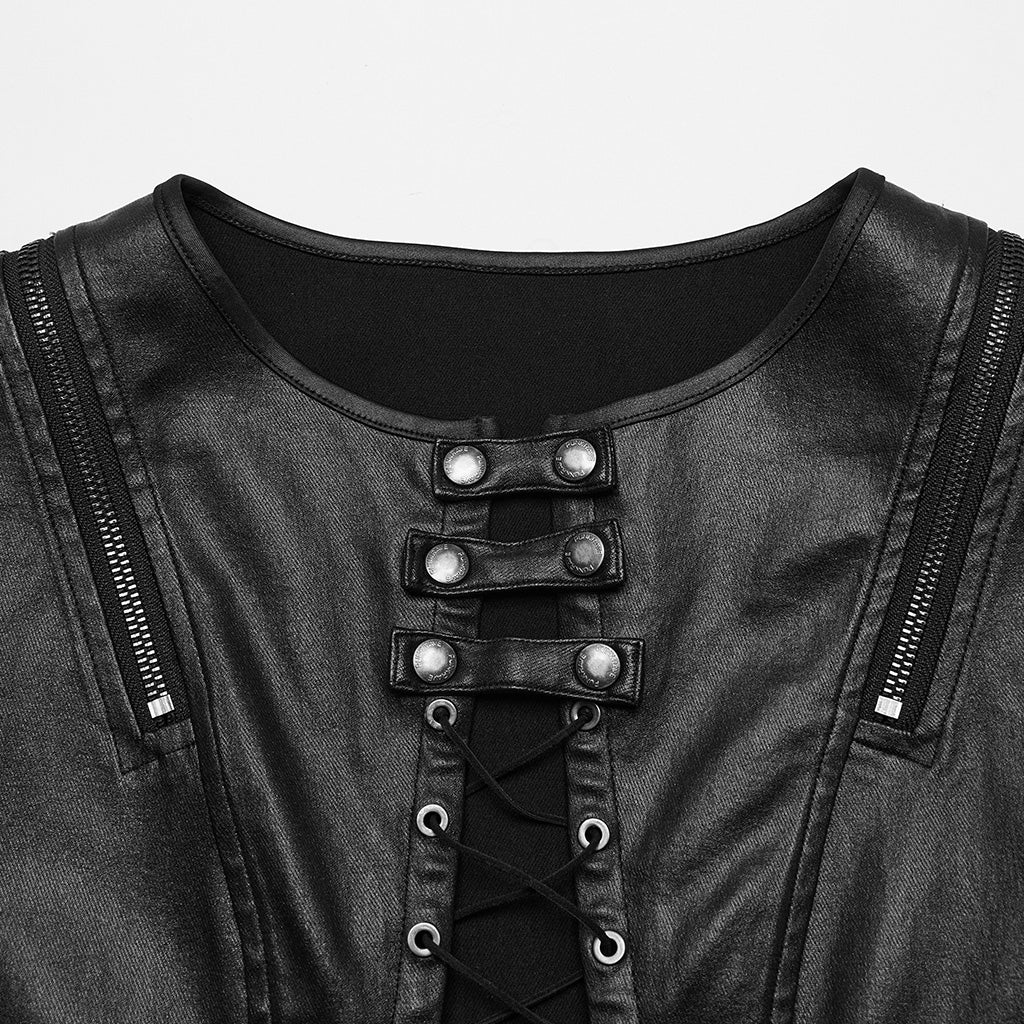 Punk Rave Calista Faux Leather Maxi Dress
