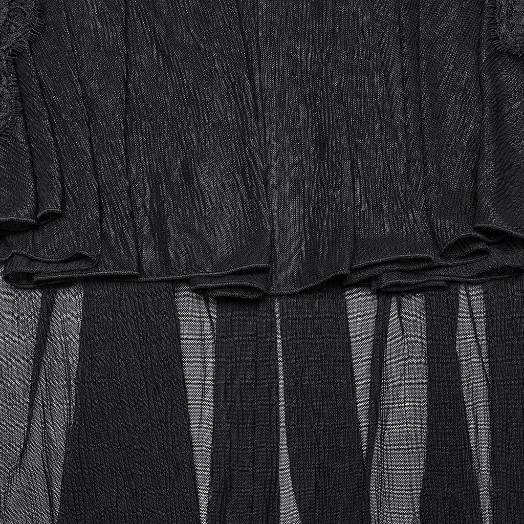Punk Rave Minerva Black Velvet Fishtail Skirt