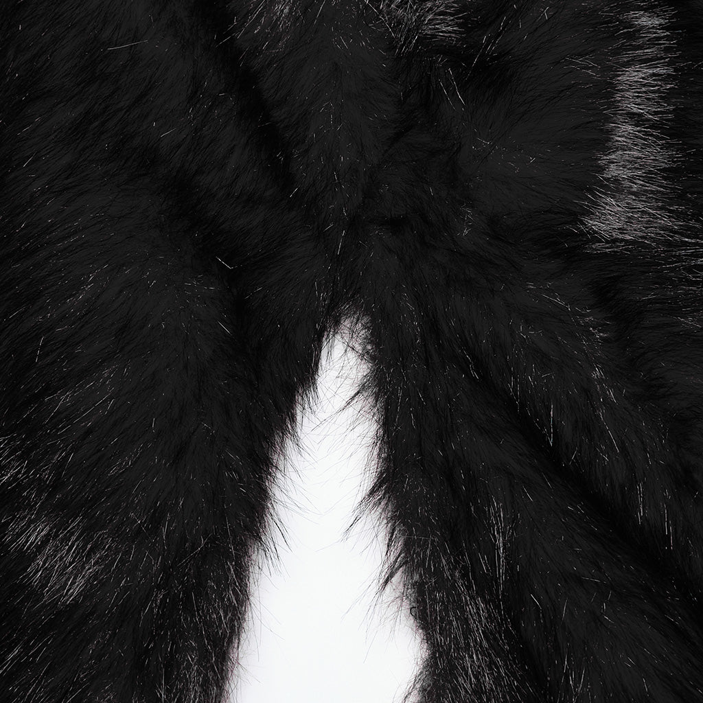 Punk Rave Izya Faux Fur Cloak in Black