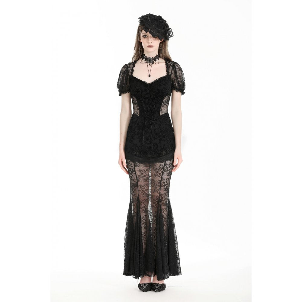 Dark in Love Verena Gothic Fishtail Dress