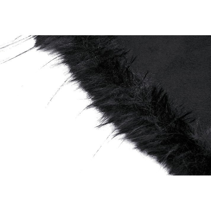 Dark in Love Francine Cloak with Faux Fur Trim and Oversized Hood