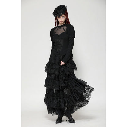 Dark in Love Avalon Gothic Embroidered Puff Sleeve Top