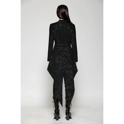 Dark in Love Talisa Gothic Vintage Style Jacquard Tailcoat Jacket