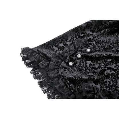 Dark in Love Venus Velvet Embossed Base Shorts - Kate's Clothing