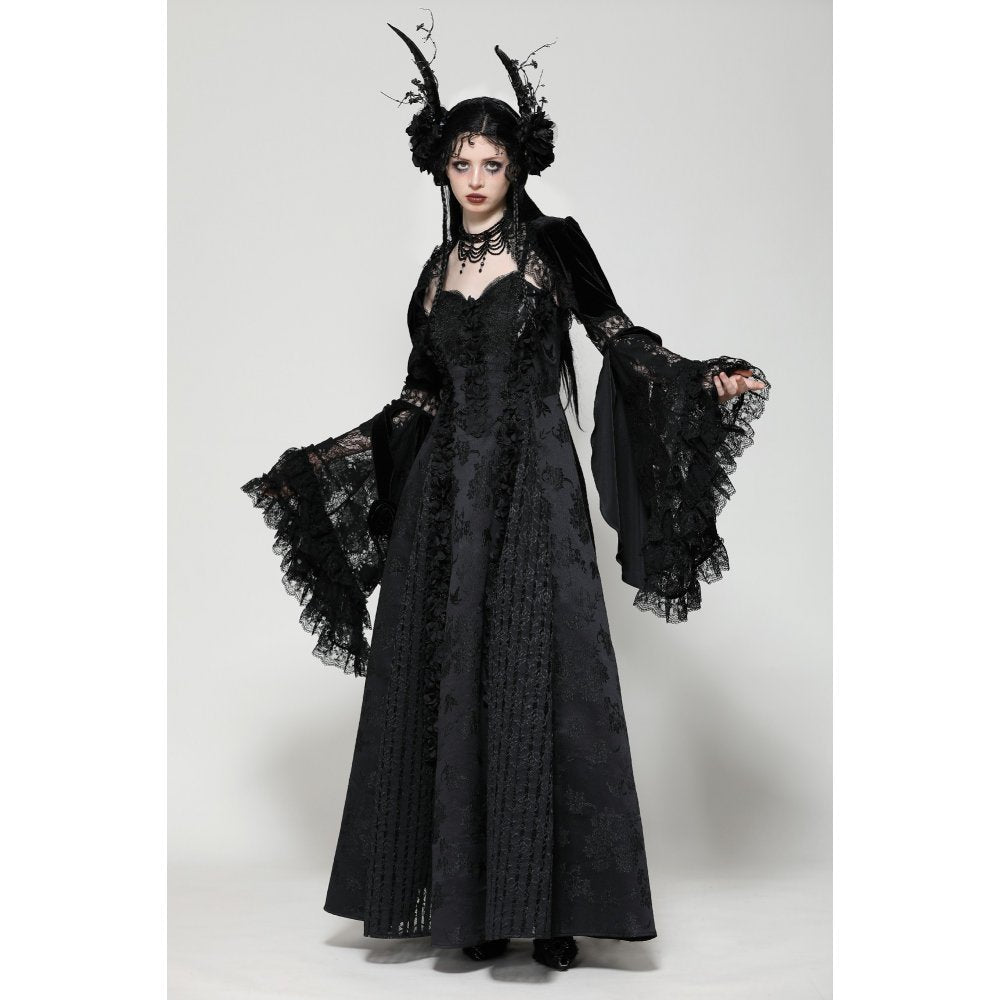 Dark in Love Lavinia Elegant Shrug in Velvet and Lace