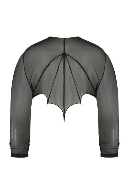 Necessary Evil Cybele Mesh Bat Wing Effect Bolero - Kate's Clothing