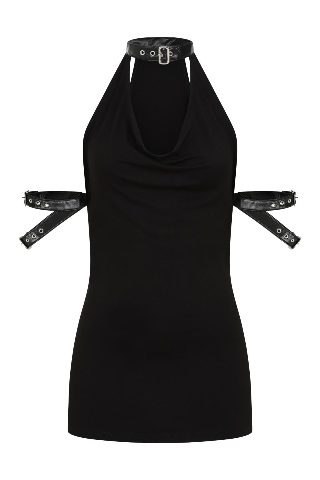 Necessary Evil Aphrodite Plunge Cowl Neck Top - Kate's Clothing