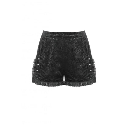 Dark in Love Venus Velvet Embossed Base Shorts - Kate's Clothing