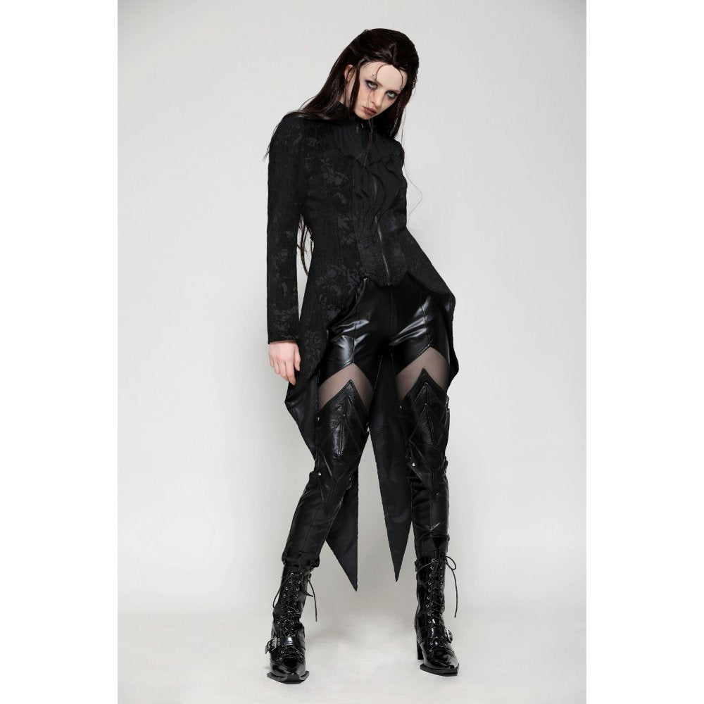 Dark in Love Talisa Gothic Vintage Style Jacquard Tailcoat Jacket