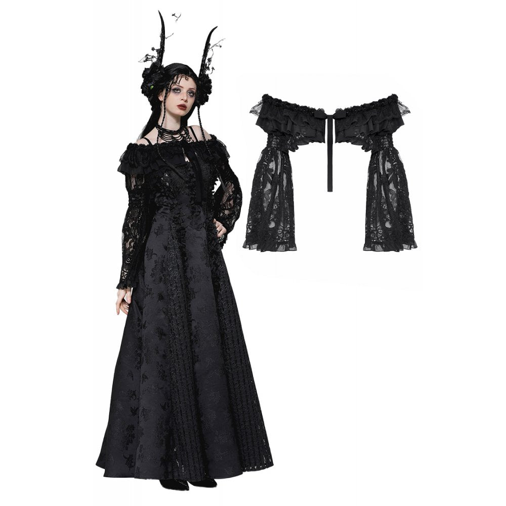 Dark in Love Idalia Gothic Rose Lace Off the Shoulder Bolero