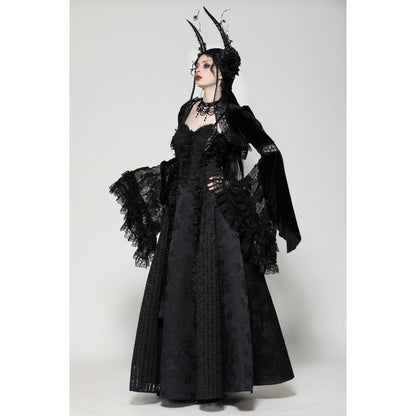 Dark in Love Lavinia Elegant Shrug in Velvet and Lace