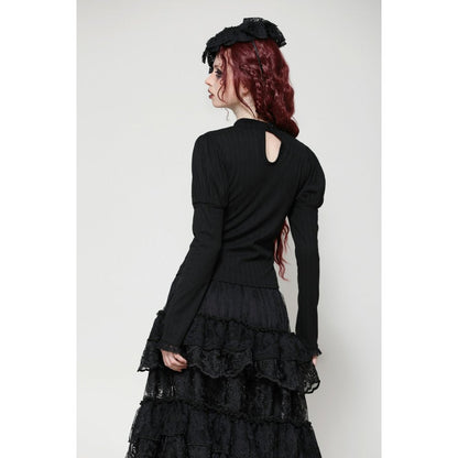 Dark in Love Avalon Gothic Embroidered Puff Sleeve Top