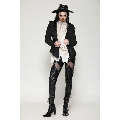 Dark in Love Arwen Black Brocade Jacket