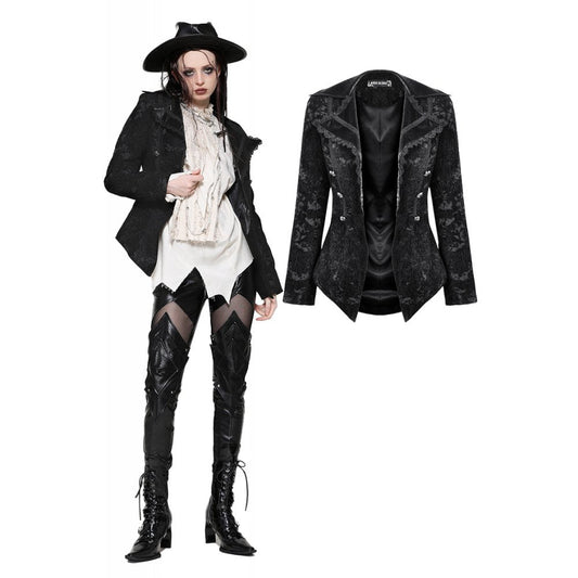 Dark in Love Arwen Black Brocade Jacket