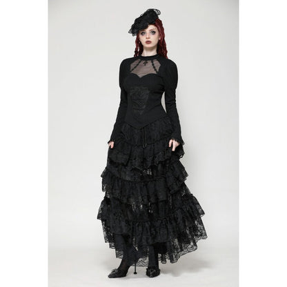 Dark in Love Avalon Gothic Embroidered Puff Sleeve Top