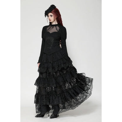 Dark in Love Avalon Gothic Embroidered Puff Sleeve Top