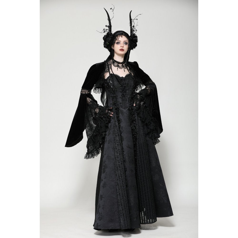 Dark in Love Lavinia Elegant Shrug in Velvet and Lace