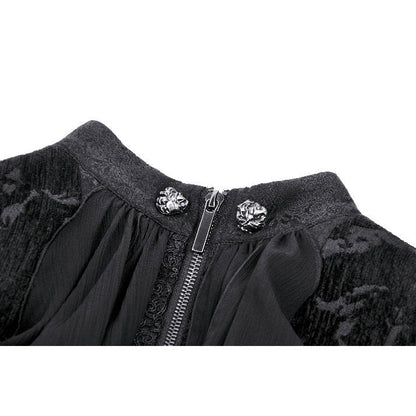 Dark in Love Talisa Gothic Vintage Style Jacquard Tailcoat Jacket