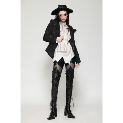 Dark in Love Arwen Black Brocade Jacket