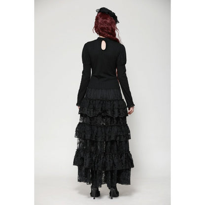 Dark in Love Avalon Gothic Embroidered Puff Sleeve Top