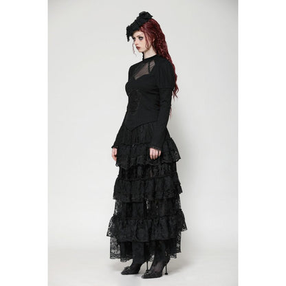 Dark in Love Avalon Gothic Embroidered Puff Sleeve Top