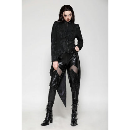 Dark in Love Talisa Gothic Vintage Style Jacquard Tailcoat Jacket