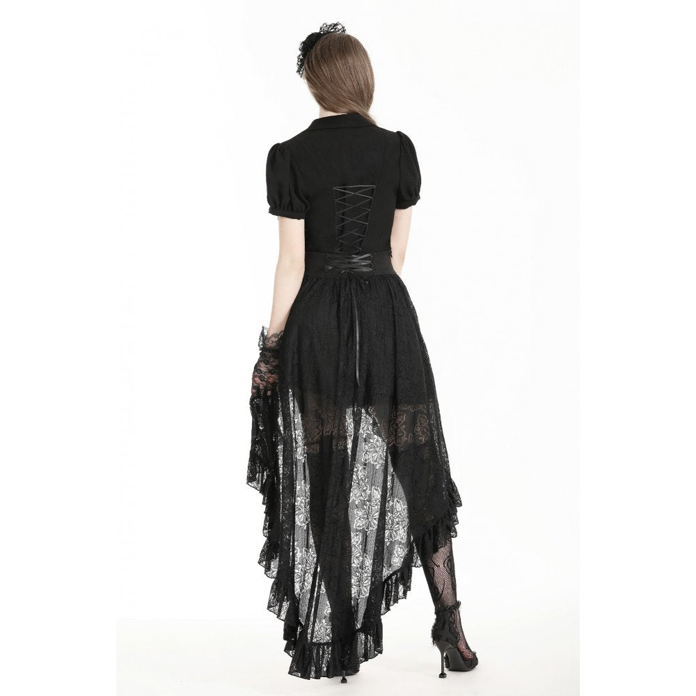 Dark in Love Halia Gothic Hi-lo Skirt