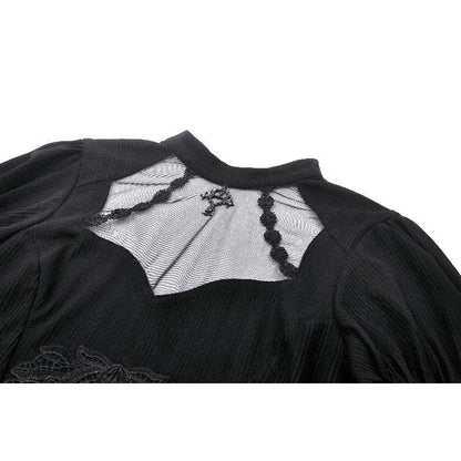 Dark in Love Avalon Gothic Embroidered Puff Sleeve Top