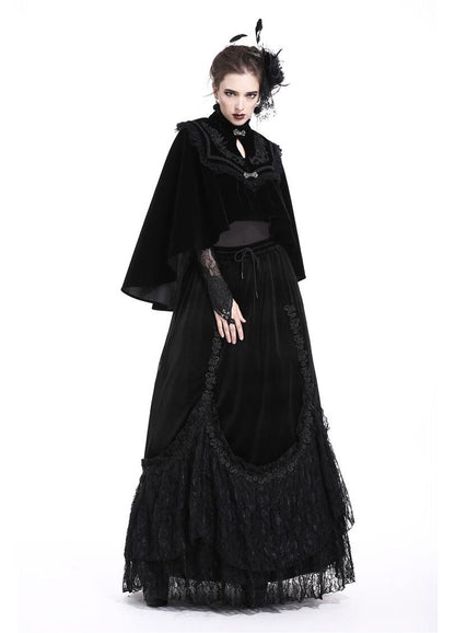 Dark In Love Velvet Lark Capelet - Kate's Clothing