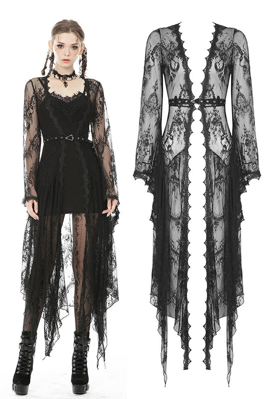 Dark In Love Larissa Lace Robe - Kate's Clothing