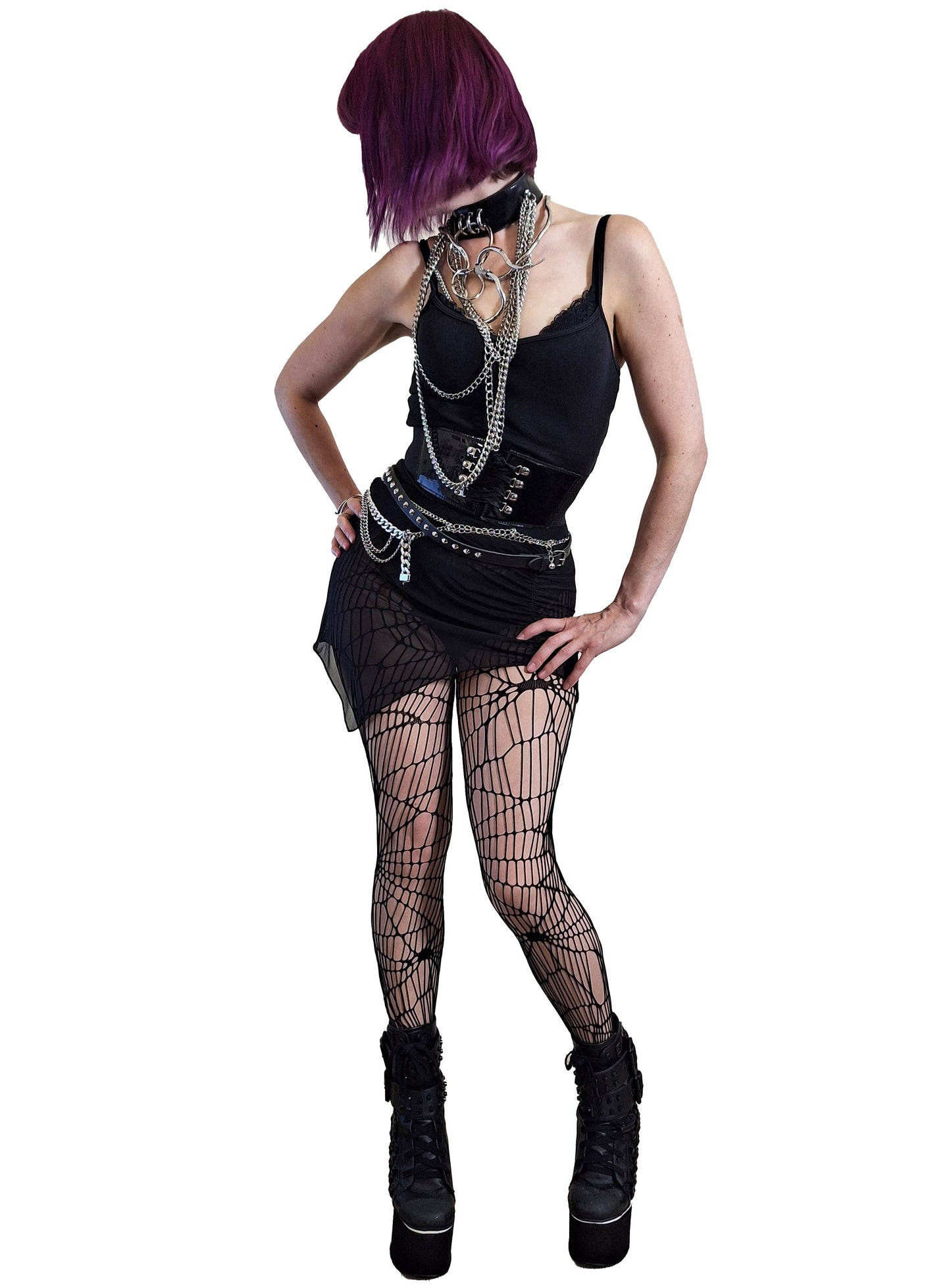 Necessary Evil Minerva Mesh Mini Skirt or Topper for Leggings - Kate's Clothing