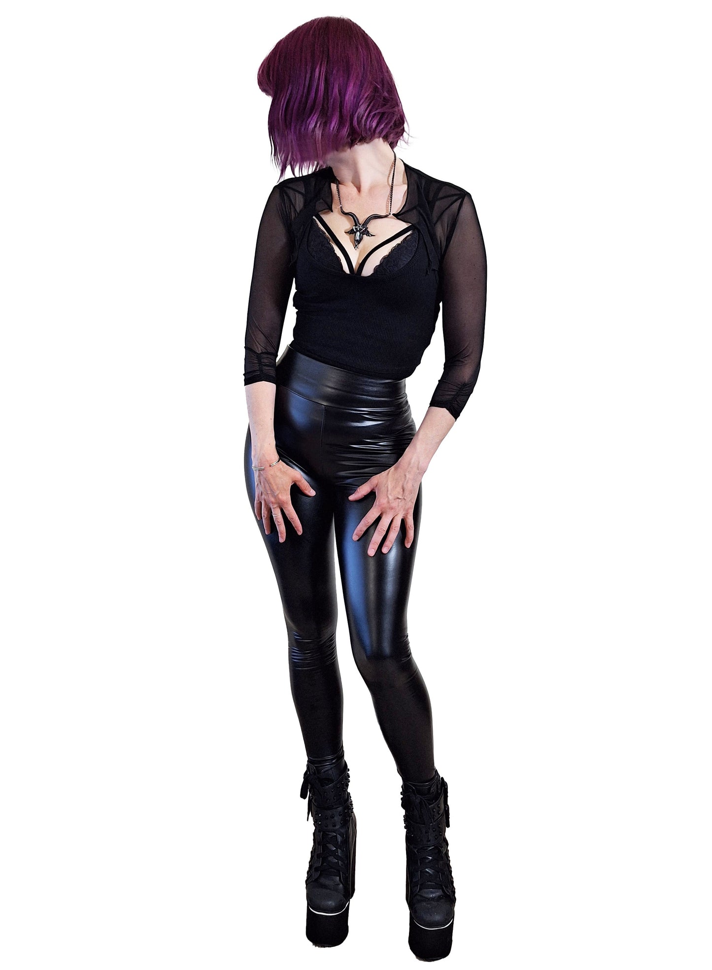 Necessary Evil Cybele Mesh Bat Wing Effect Bolero - Kate's Clothing