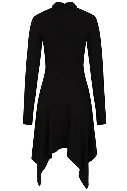 Necessary Evil Kali Long Sleeve Midi Handkerchief Dress - Kate's Clothing