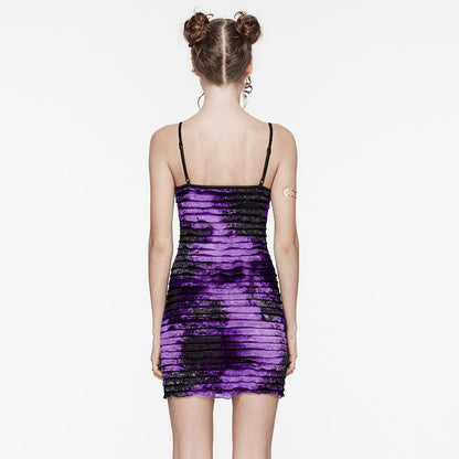 Punk Rave Purple Tie Dye Beatrix Dress