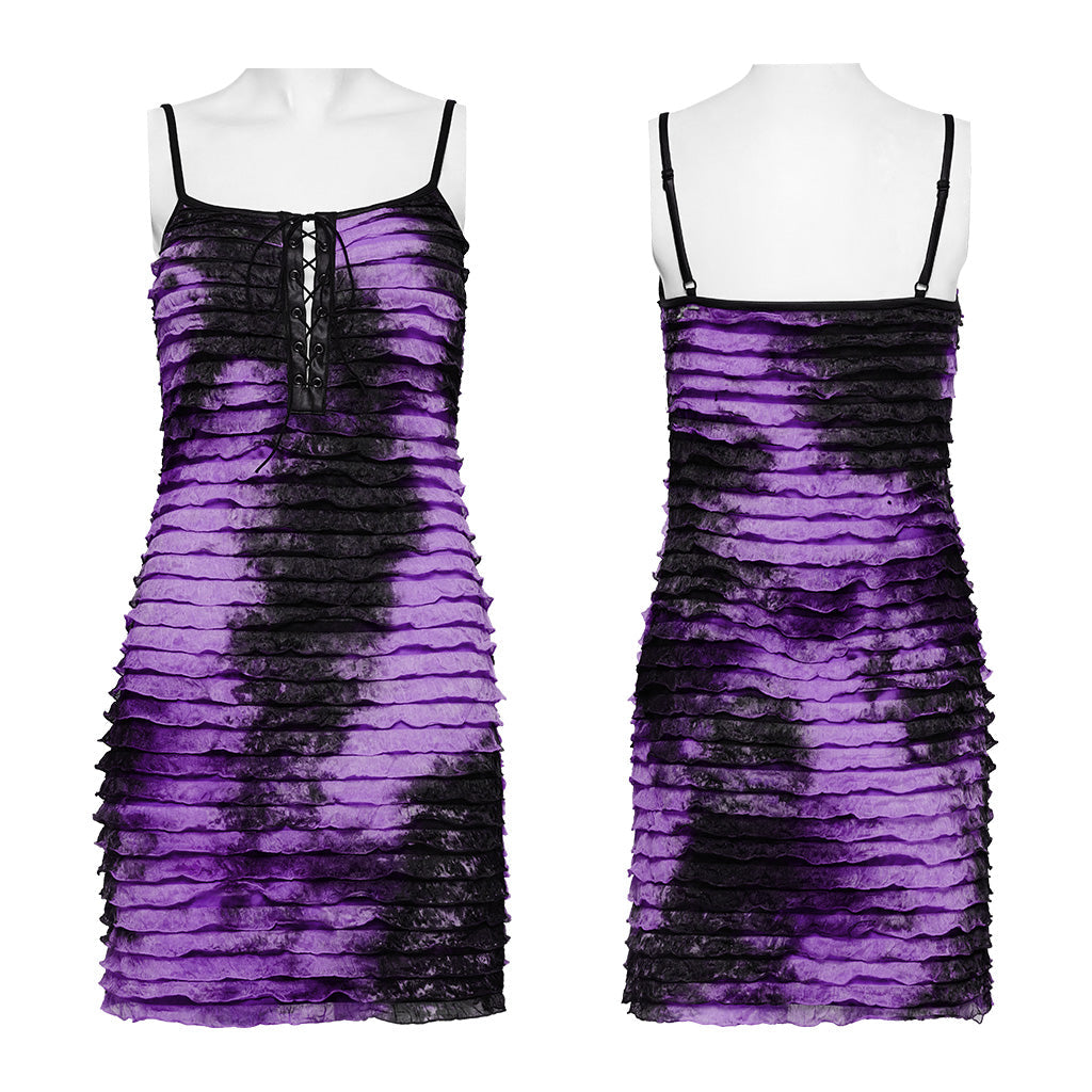 Punk Rave Purple Tie Dye Beatrix Dress