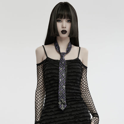 Punk Rave Virginia Neck Tie with Crosses