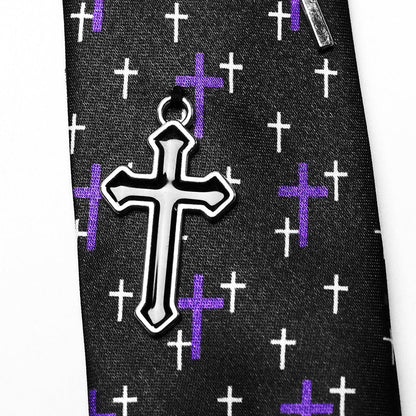 Punk Rave Virginia Neck Tie with Crosses