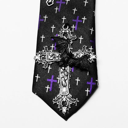 Punk Rave Virginia Neck Tie with Crosses