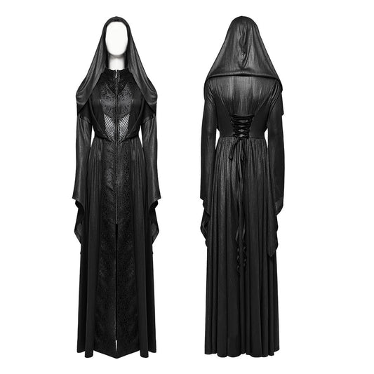 Punk Rave Benilde Gothic Witchy Hooded Full Length Jacket