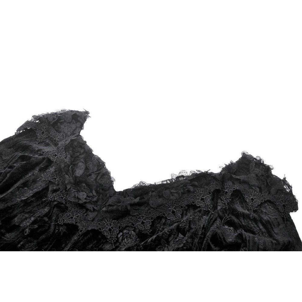 Dark In Love Zathura Off The Shoulder Lace Maxi Dress - Kate's Clothing