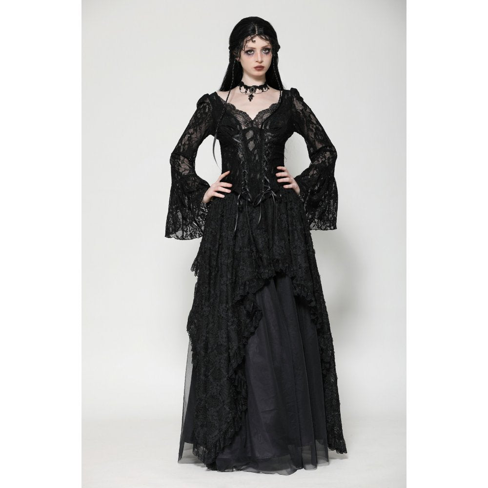 Dark in Love Tamsin Gothic Lace V-neck Top